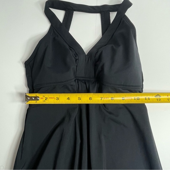 ATHLETA Black Hybrid Tank Athletic Dress Tennis V-Neck Padded Bra Size X-Small - Picture 9 of 10